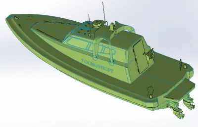 船10.5米快艇模型