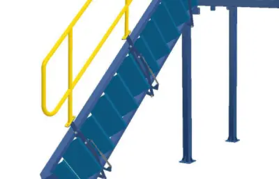 带有可折叠楼梯的平台