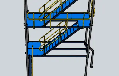 带有可折叠楼梯的平台