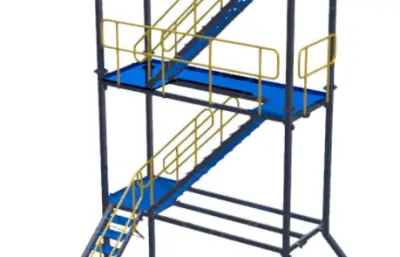 带有可折叠楼梯的平台