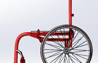 推式轮椅stp模型