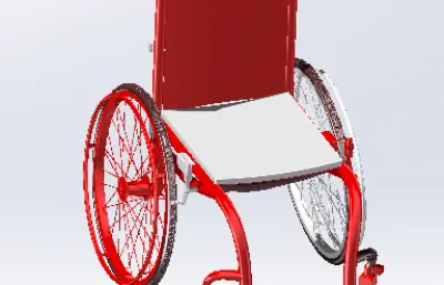 推式轮椅stp模型