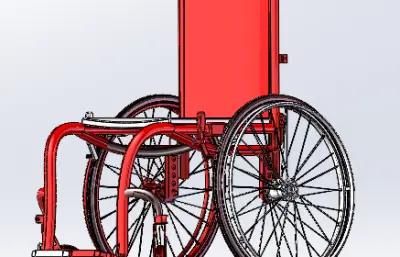 推式轮椅stp模型