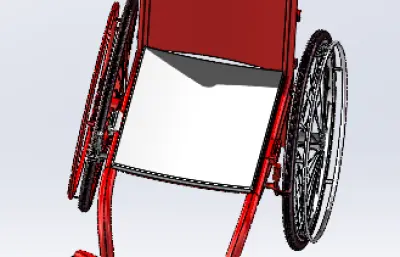 推式轮椅stp模型