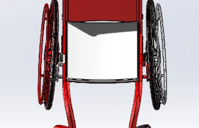 推式轮椅stp模型