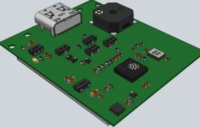 桌面天气时钟电路板step模型