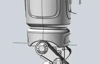 独轮机器人模型