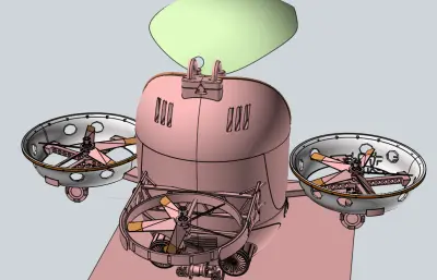 可载人无人机stp模型