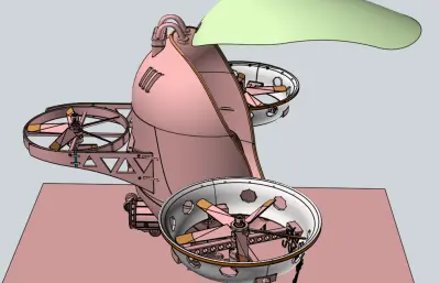 可载人无人机stp模型