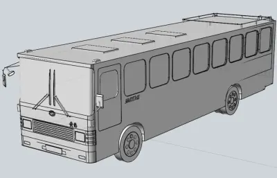 汽车大巴stp模型