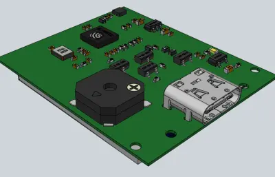 桌面天气时钟电路板step模型