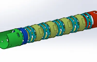 内窥镜蛇骨solidworks模型