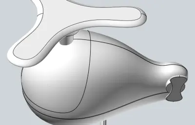 卡通飞机stp模型