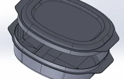 小饭盒设计stp模型