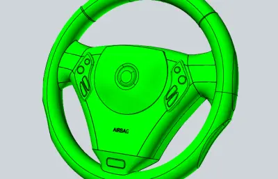 汽车方向盘stp模型