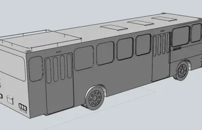 汽车大巴stp模型