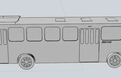 汽车大巴stp模型