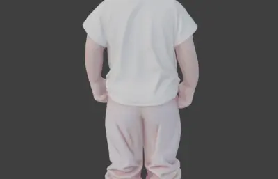 穿轮滑鞋的小女孩obj模型