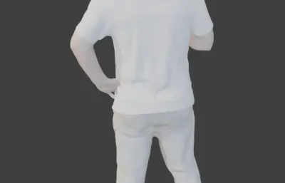 比耶的男人obj模型