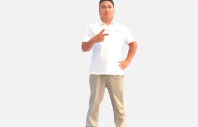 比耶的男人obj模型