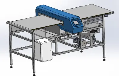 带伸缩功能的输送带金属探测器,无零件