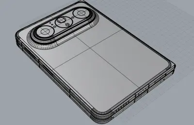 华为Pura X Max手机3D模型（真机抄数）