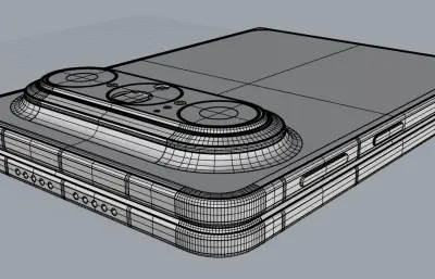 华为Pura X Max手机3D模型（真机抄数）