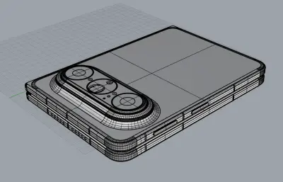 华为Pura X Max手机3D模型（真机抄数）
