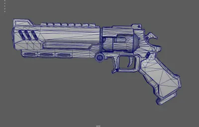 科幻手枪 转轮枪 赛博朋克概念手枪