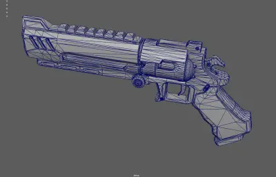 科幻手枪 转轮枪 赛博朋克概念手枪