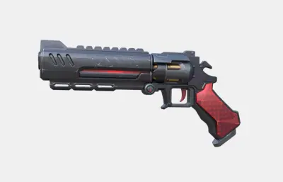 科幻手枪 转轮枪 赛博朋克概念手枪