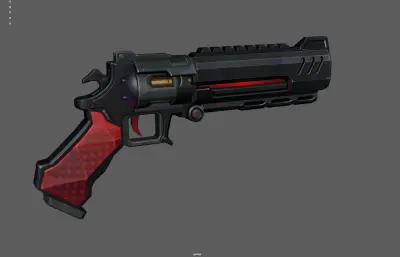 科幻手枪 转轮枪 赛博朋克概念手枪