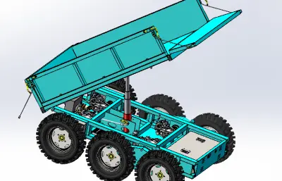 全地形六轮遥控运输车solidworks模型