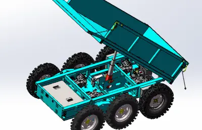 全地形六轮遥控运输车solidworks模型