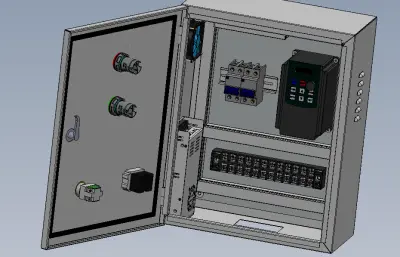 电气控制柜3D图纸