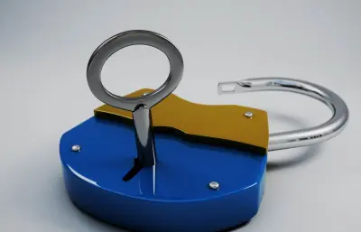 高聚合度挂锁obj模型