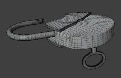 高聚合度挂锁obj模型