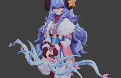 英雄联盟中永猎双子千珏的灵魂莲华皮肤灵花