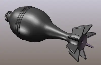 某型号迫击炮弹3D模型