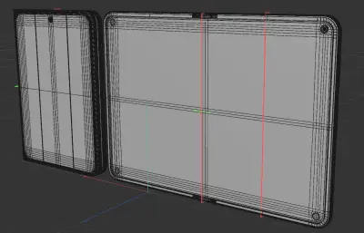 HUAWEI华为Pura X Max手机C4D,KEYSHOT模型