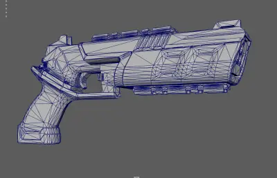 高科技科幻手枪 游戏枪械 赛博朋克手枪