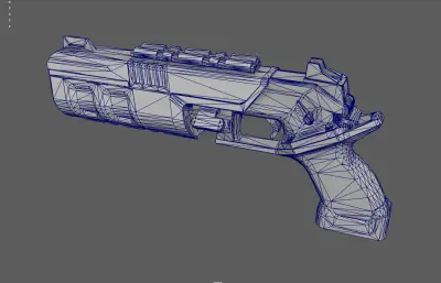 高科技科幻手枪 游戏枪械 赛博朋克手枪