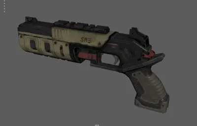 高科技科幻手枪 游戏枪械 赛博朋克手枪