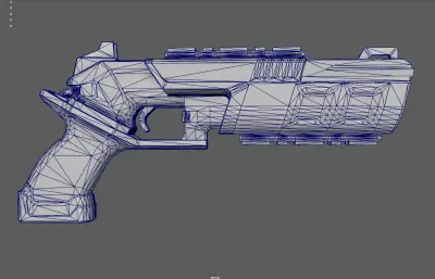 高科技科幻手枪 游戏枪械 赛博朋克手枪