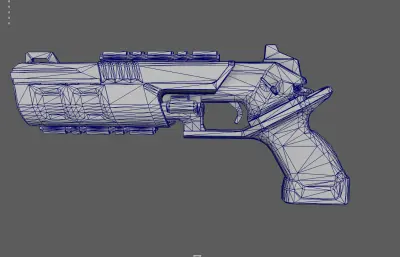 高科技科幻手枪 游戏枪械 赛博朋克手枪