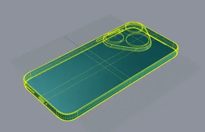 华为P90 Pro手机外观rhino模型