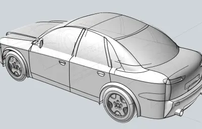 奥迪汽车stp模型