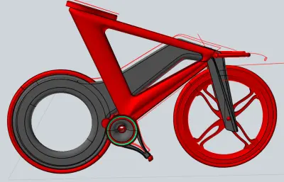 概念自行车stp模型