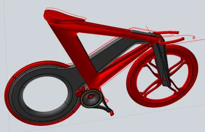 概念自行车stp模型