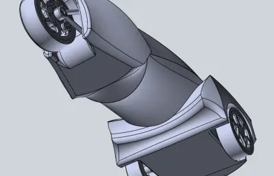 城市电动跑车外观stp模型